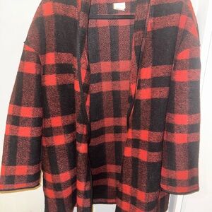 Aspen Plaid Open Front Cardigan